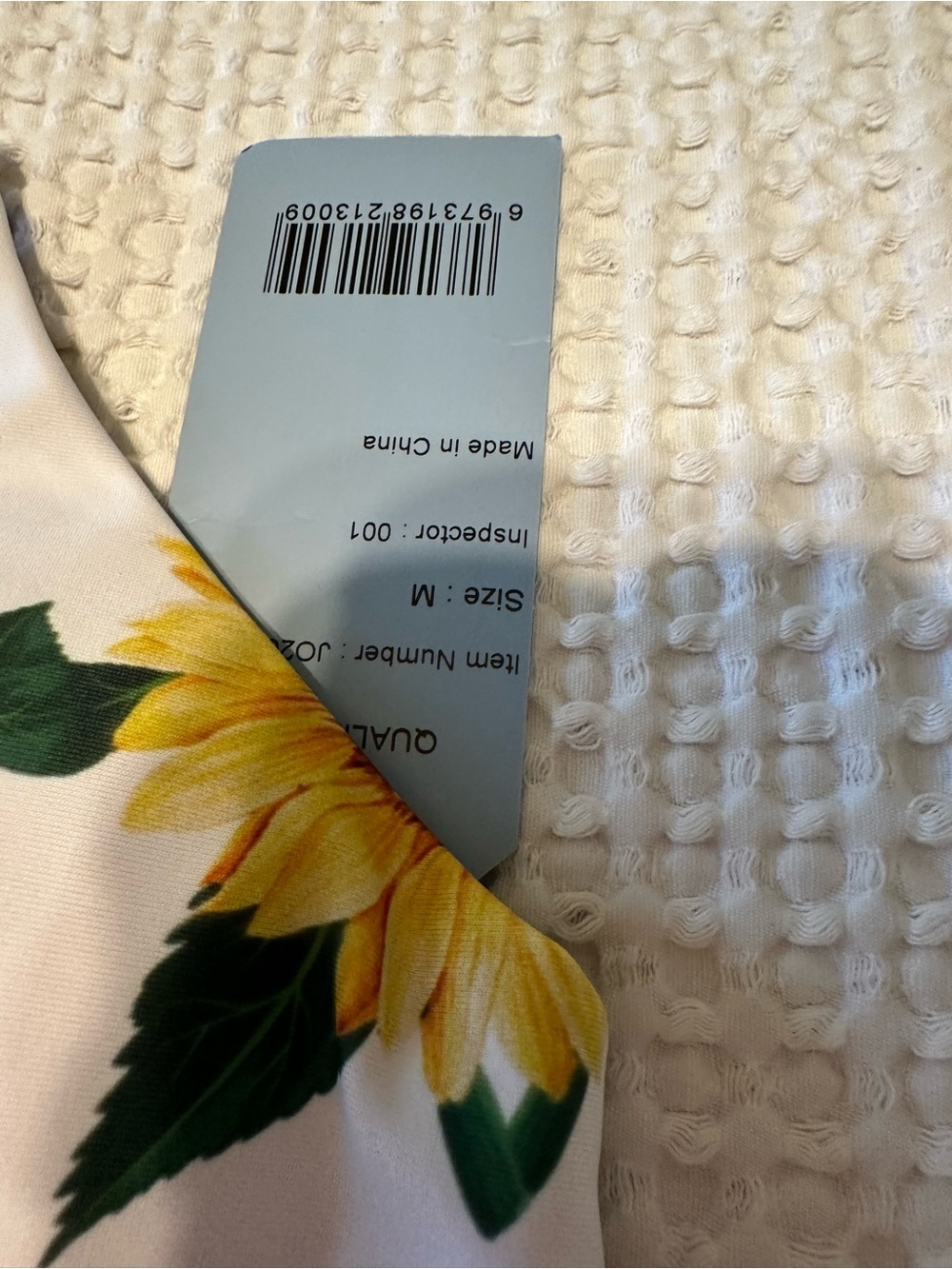 Sunflower-Print Triangle Bikini Top with Yellow High-Cut Bottom - Picture 2 of 3